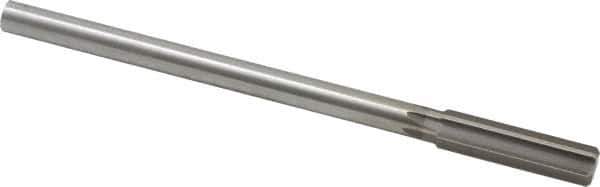 Made in USA - 0.525" High Speed Steel 6 Flute Chucking Reamer - Straight Flute, 0.4355" Straight Shank, 2" Flute Length, 8" OAL - Apex Tool & Supply