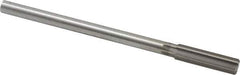 Made in USA - 0.525" High Speed Steel 6 Flute Chucking Reamer - Straight Flute, 0.4355" Straight Shank, 2" Flute Length, 8" OAL - Apex Tool & Supply
