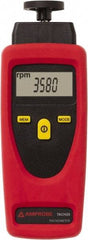 Amprobe - Accurate up to 0.02%, Contact and Noncontact Tachometer - 8 Inch Long x 9 Inch Wide x 1-3/4 Inch Meter Thick, 1 to 99,999 (Optical) and 19,999 (Mechanical) RPM Measurement - Apex Tool & Supply