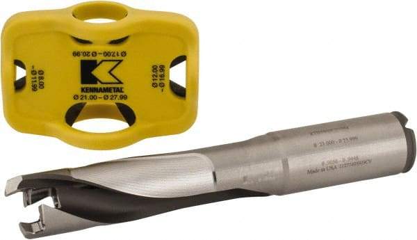 Kennametal - 23 to 24mm Diam, 3xD, 2.83" Max Depth, 15/16" Shank Diam, 3.98" Flute, 6-1/4" OAL, Replaceable Tip Drill - ZB Seat Size, Series KenTIP - Apex Tool & Supply