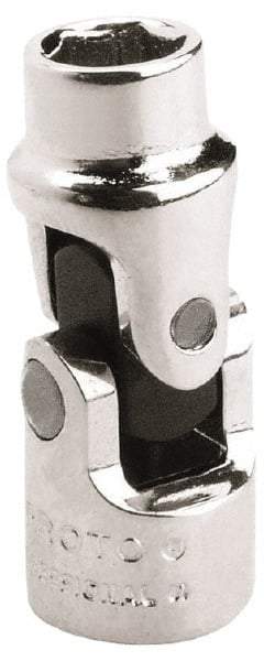 Proto - 1/4" Drive, Standard Hand Socket - 6 Points, 1-25/64" OAL, Alloy Steel, Chrome Finish - Apex Tool & Supply