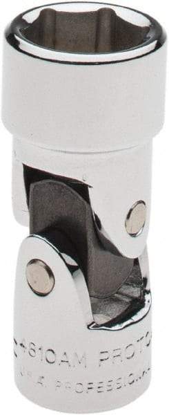 Proto - 1/4" Drive, Standard Hand Socket - 6 Points, 1-13/32" OAL, Alloy Steel, Chrome Finish - Apex Tool & Supply