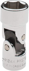 Proto - 1/4" Drive, Standard Hand Socket - 6 Points, 1-13/32" OAL, Alloy Steel, Chrome Finish - Apex Tool & Supply