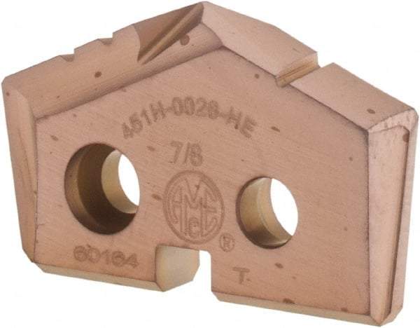 Allied Machine and Engineering - 7/8" Diam x 5/32" Thick, Seat Code 1, 132° Included Angle Spade Drill Insert - AM200 Coated, Cobalt, Grade Super Cobalt, Series GEN2 T-A - Apex Tool & Supply