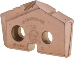 Allied Machine and Engineering - 7/8" Diam x 5/32" Thick, Seat Code 1, 132° Included Angle Spade Drill Insert - AM200 Coated, Cobalt, Grade Super Cobalt, Series GEN2 T-A - Apex Tool & Supply