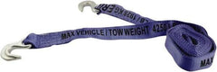 Erickson Manufacturing - 15' Long x 2" Wide, 8,500 Lb Basket Capacity, Polyester & Steel Web Sling - Blue - Apex Tool & Supply