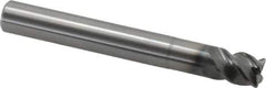 OSG - 3/8", 4 Flute, Single End, Solid Carbide, 0.02" Corner Radius End Mill - 3" OAL, 45° Helix, 3/8" LOC, 1" Extended Reach - Apex Tool & Supply