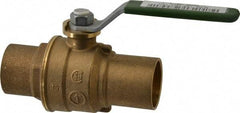 Legend Valve - 1" Pipe, Full Port, Brass Full Port Ball Valve - Bi-Directional, Sweat Ends, Quarter Turn Handle, 600 WOG, 150 WSP - Apex Tool & Supply