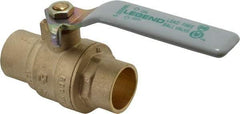 Legend Valve - 3/4" Pipe, Full Port, Brass Full Port Ball Valve - Bi-Directional, Sweat Ends, Quarter Turn Handle, 600 WOG, 150 WSP - Apex Tool & Supply