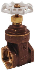 Legend Valve - 3/4" Pipe, Class 200, FNPT x FNPT Brass Solid Wedge Gate Valve - 200 WOG, 1 WSP, Bolted Bonnet, For Use with Potable Water Applications - Apex Tool & Supply