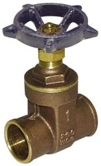 Legend Valve - 3/4" Pipe, Class 200, Sweat Brass Solid Wedge Gate Valve - 200 WOG, 1 WSP, Bolted Bonnet, For Use with Potable Water Applications - Apex Tool & Supply