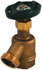 Legend Valve - 3/4" Pipe, 125 psi WOG Rating, Brass Bent Nose Garden Valve - Oval Handle, FNPT x MGHT End Connections, Use with Potable Water Applications - Apex Tool & Supply