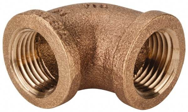 Legend Valve - Class 125, 1/2" Internal Pipe, Bronze 90° Elbow - FNPT x MNPT - Apex Tool & Supply