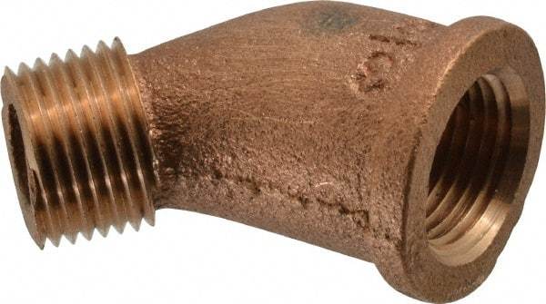 Legend Valve - Class 125, 3/8" Internal Pipe, Bronze 45° Elbow - FNPT x MNPT - Apex Tool & Supply