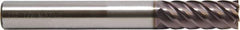M.A. Ford - 8mm, 6 Flute, Single End, Solid Carbide, 1mm Corner Radius End Mill - 100mm OAL, 45° Helix, Right Hand Flute, 20mm LOC, Right Hand Cut - Apex Tool & Supply