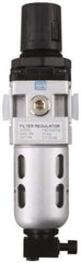 PRO-SOURCE - 1/2" NPT Port Standard 1 Piece Filter/Regulator FRL Unit - Polycarbonate Bowl, 106 SCFM, 145 Max psi, 112" High, Automatic Drain - Apex Tool & Supply