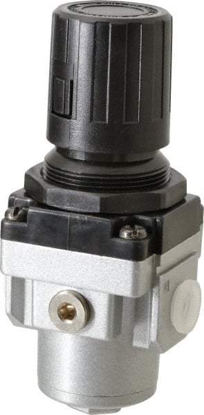PRO-SOURCE - 1/4 NPT Port, 56 CFM, Aluminum Intermediate Regulator - 7 to 145 psi Range, 220 Max psi Supply Pressure, 1/8" Gauge Port Thread, 2.16" Wide x 5.31" High - Apex Tool & Supply
