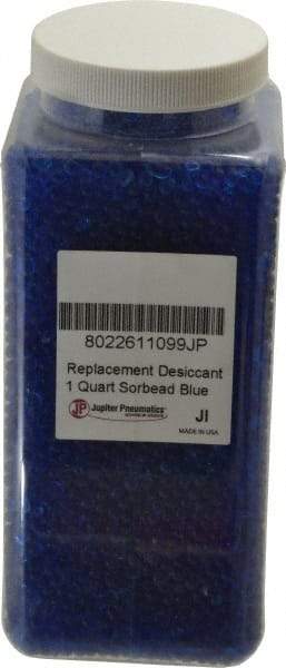 PRO-SOURCE - 1 Qt Air Dryer Jar Sorbead Blue Desiccant - For Use with Jupiter Pneumatics Desiccant Dryers - Apex Tool & Supply