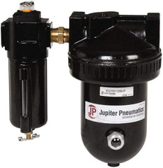PRO-SOURCE - 15 CFM at 100 psi Inlet, 2 Stage Desiccant Dryer - 1/2" NPT Inlet/Outlet x 9" Long x 5-1/2" Wide x 9" High - Apex Tool & Supply