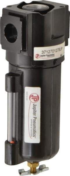 PRO-SOURCE - Filter Manual Drop Leg Drain with Metal Bowl - 6-1/2" High x 2-3/4" Wide, For Use with Compressed Air Systems - Apex Tool & Supply