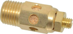 PRO-SOURCE - 1/4 Male NPT, 9/16" Hex, 1-9/16" OAL, Speed Control Muffler - 300 Max psi, 30 CFM, Brass - Apex Tool & Supply