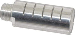 PRO-SOURCE - 1/2 Male NPT, 1" Hex, 3-1/4" OAL, Muffler - 300 Max psi, 60 CFM, Aluminum - Apex Tool & Supply