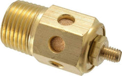 PRO-SOURCE - 1/2 Male NPT, 7/8" Hex, 2" OAL, Speed Control Muffler - 300 Max psi, 60 CFM, Brass - Apex Tool & Supply