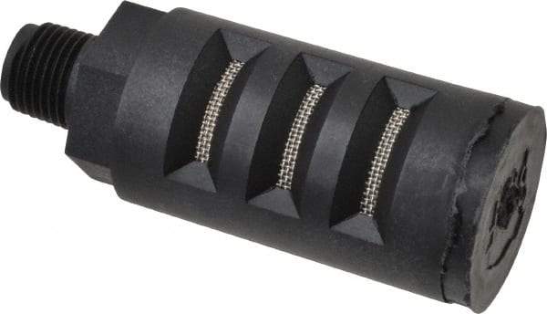PRO-SOURCE - 1/8 Male NPT, 5/8" Hex, 2-7/64" OAL, Muffler - 150 Max psi, Glass Filled Nylon - Apex Tool & Supply