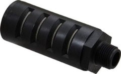 PRO-SOURCE - 3/8 Male NPT, 1" Hex, 3-27/64" OAL, Muffler - 150 Max psi, Glass Filled Nylon - Apex Tool & Supply
