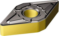 Sandvik Coromant - DNMG443 KM Grade 3210 Carbide Turning Insert - TiCN/Al2O3/TiN Finish, 55° Diamond, 1/2" Inscr Circle, 1/4" Thick, 3/64" Corner Radius - Apex Tool & Supply