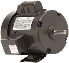 US Motors - 2 Max hp, 1,725 Max RPM, Single Cap Start-Cap Run Electric AC DC Motor - 115/208-230 V Input, Single Phase, 145T Frame, 7/8" Shaft Diam, Rigid Base Mount, ODP Enclosure - Apex Tool & Supply