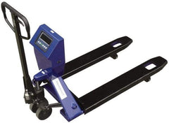 Value Collection - 4,400 Lb Capacity, 7" Lift Scale Pallet Truck - 3" Min Lift Height, 45-1/4" Fork Length x 27" Fork Width, 27-3/4" Overall Width - Apex Tool & Supply