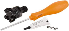 Kennametal - 38.1mm Cutting Diam, 1-1/2" Max Depth of Cut, Modular Connection Indexable Copy End Mill - 4 Inserts, RP.T 1204M0.. Insert, BMD Toolholder, Through Coolant - Apex Tool & Supply