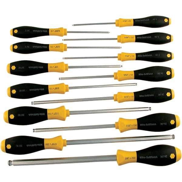 Wiha - 13 Piece Ball Hex Screwdriver Set - Comes in Box - Apex Tool & Supply