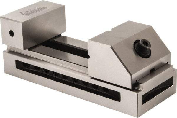 Gibraltar - 2-7/8" Jaw Width, 4" Jaw Opening Capacity, 1.38" Jaw Height, Toolmaker's Vise - Flat Jaw, 0.003" Parallelism, 0.005" Squareness, 185mm OAL x 2.756" OAH - Apex Tool & Supply