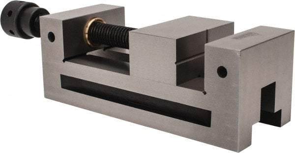 Gibraltar - 3-15/16" Jaw Width, 5" Jaw Opening Capacity, 1.7" Jaw Height, Toolmaker's Vise - Flat Jaw, 0.0002" Parallelism, 0.0003" Squareness, 10" OAL x 3.7" OAH - Apex Tool & Supply