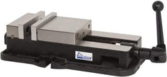 Gibraltar - 6" Jaw Width, 7-1/2" Jaw Opening Capacity, Horizontal Stationary Machine Vise - Manual Operation, 1 Station, 18-1/2" Long x 4-5/8" High x 1-19/32" Deep, 1-19/32" Jaw Height, Ductile Iron - Apex Tool & Supply