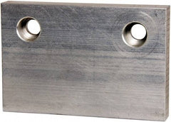 Gibraltar - 6" Wide x 4" High x 3/4" Thick, Flat/No Step Vise Jaw - Soft, Aluminum, Fixed Jaw, Compatible with 6" Vises - Apex Tool & Supply