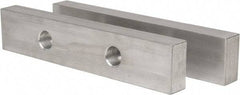 Gibraltar - 12" Wide x 2-1/2" High x 1-1/4" Thick, Flat/No Step Vise Jaw - Soft, Aluminum, Fixed Jaw, Compatible with 12" Vises - Apex Tool & Supply