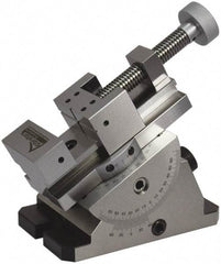 Gibraltar - 2-3/4" Jaw Width, 3" Jaw Opening Capacity, Horizontal Swivel Machine Vise - Manual Operation, 1 Station, 6.28" Long x 5.38" High x 1-3/16" Deep, Steel - Apex Tool & Supply
