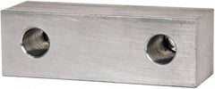 Gibraltar - 6" Wide x 2" High x 2" Thick, Flat/No Step Vise Jaw - Soft, Aluminum, Fixed Jaw, Compatible with 6" Vises - Apex Tool & Supply