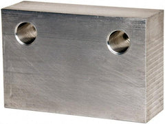 Gibraltar - 6" Wide x 4" High x 2" Thick, Flat/No Step Vise Jaw - Soft, Aluminum, Fixed Jaw, Compatible with 6" Vises - Apex Tool & Supply