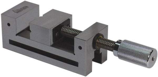 Gibraltar - 2-7/8" Jaw Width, 3-3/4" Jaw Opening Capacity, 1.35" Jaw Height, Toolmaker's Vise - Flat Jaw, 0.00012" Parallelism, 0.0002" Squareness, 7" OAL x 2.8" OAH - Apex Tool & Supply