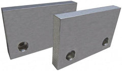 Gibraltar - 6" Wide x 3" High x 3/4" Thick, Flat/No Step Vise Jaw - Soft, Aluminum, Fixed Jaw, Compatible with 6" Vises - Apex Tool & Supply