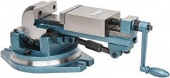 Gibraltar - 4" Jaw Width, 4-11/64" Jaw Opening Capacity, 3-Way Angle Swivel Machine Vise - Manual Operation, 1 Station, 20" Long x 7.28" High x 1-1/2" Deep, Cast Iron - Apex Tool & Supply