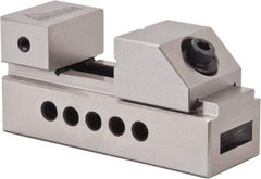 Gibraltar - 1-27/64" Jaw Width, 1-1/2" Jaw Opening Capacity, 0.91" Jaw Height, Toolmaker's Vise - Flat Jaw, 0.003" Parallelism, 0.005" Squareness, 100mm OAL x 1.89" OAH - Apex Tool & Supply