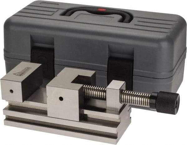 Gibraltar - 2-3/4" Jaw Width, 4" Jaw Opening Capacity, 1-3/16" Jaw Height, Toolmaker's Vise - Flat Jaw, 0.003" Parallelism, 0.005" Squareness, 254mm OAL x 2-7/16" OAH - Apex Tool & Supply