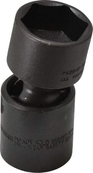 Proto - 1/2" Drive 1-1/16" Standard Universal Impact Socket - 6 Points, 3" OAL - Apex Tool & Supply