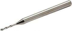 Seco - 1.9mm 130° Solid Carbide Jobber Drill - Bright Finish, Right Hand Cut, Spiral Flute, Straight Shank, 38mm OAL - Apex Tool & Supply