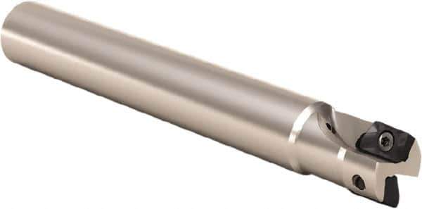 Seco - 20mm Cut Diam, 9mm Max Depth of Cut, 18mm Shank Diam, 200mm OAL, Indexable Square Shoulder End Mill - XOMX 10T3 Inserts, Cylindrical Shank, 90° Lead Angle, Through Coolant, Series Turbo 10 - Apex Tool & Supply